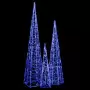 Set Coni di Luce LED Acrilico Decorativo Blu 60/90/120 cm