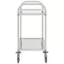 Carrello da Cucina a 2 Livelli 96,5x55x90 cm in Acciaio Inox