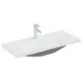 Lavabo da Incasso con Rubinetto 91x39x18 cm in Ceramica Bianco