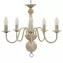 Candelabro Stile Anticato Bianco 5 Lampadine E14