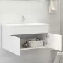 Mobile da Bagno con Lavabo Integrato Bianco in Truciolato