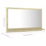 Specchio da Bagno Rovere Sonoma 60x10,5x37 cm in Truciolato