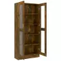 Mobile Vetrina Rovere Fumo 82,5x30,5x185,5 cm Legno Multistrato