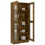 Mobile Vetrina Rovere Fumo 82,5x30,5x185,5 cm Legno Multistrato