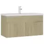 Mobile Bagno con Lavabo Integrato Rovere Sonoma in Truciolato