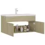 Mobile Bagno con Lavabo Integrato Rovere Sonoma in Truciolato