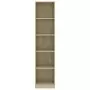 Libreria a 5 Ripiani Rovere Sonoma 40x24x175 cm in Truciolato