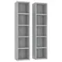 Mobili Porta CD 2pz Grigio Sonoma 21x16x93,5 Legno Multistrato