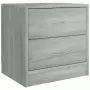 Comodini Grigio Sonoma 2pz 40x30x40 cm in Legno Ingegnerizzato