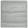 Comodini Grigio Sonoma 2pz 40x30x40 cm in Legno Ingegnerizzato