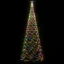 Albero di Natale con Palo in Metallo 1400 LED Multicolore 5 m