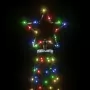 Albero di Natale con Palo in Metallo 1400 LED Multicolore 5 m