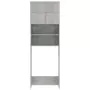 Mobile per Lavatrice Grigio Cemento 64x25,5x190cm in Truciolato