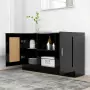 Credenza Nera 120x30,5x70 cm in Truciolato