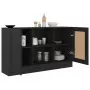 Credenza Nera 120x30,5x70 cm in Truciolato