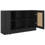 Credenza Nera 120x30,5x70 cm in Truciolato