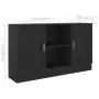 Credenza Nera 120x30,5x70 cm in Truciolato