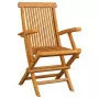 Sedie da Giardino con Cuscini Blu Reale 8 pz Massello di Teak