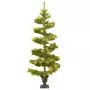 Albero di Natale a Spirale con Vaso e LED Verde 120 cm PVC