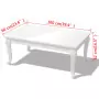 Tavolino da Salotto 100x60x42 cm Bianco Lucido