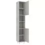 Set Mobili da Bagno 4 pz Grigio Cemento in Truciolato