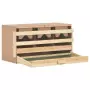 Casetta Cova per Galline 3 Scomparti 72x33x38cm Legno di Pino