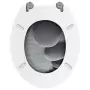 Tavolette WC con Coperchi 2 pz in MDF Design Pietre