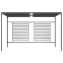 Gazebo con Tetto Retrattile 4x3x2,3 m Antracite 180 g/m²