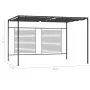 Gazebo con Tetto Retrattile 4x3x2,3 m Antracite 180 g/m²