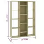 Libreria/Divisorio Rovere Sonoma 100x24x140 cm in Truciolato