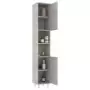 Set Mobili da Bagno 3 pz Grigio Cemento in Truciolato