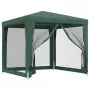 Tenda per Feste con 4 Pareti in Rete Verde 2,5x2,5 m in HDPE