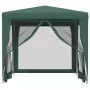 Tenda per Feste con 4 Pareti in Rete Verde 2,5x2,5 m in HDPE