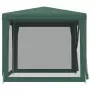 Tenda per Feste con 4 Pareti in Rete Verde 2,5x2,5 m in HDPE