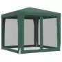 Tenda per Feste con 4 Pareti in Rete Verde 2,5x2,5 m in HDPE