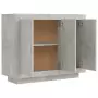 Credenza Grigio Cemento 92x35x75 cm in Legno Multistrato