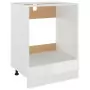 Armadio per Forno Bianco Lucido 60x46x81,5 cm in Truciolato