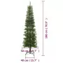 Albero di Natale Artificiale Sottile con Base 180 cm PE