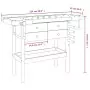 Banco Lavoro Cassetti e Morse 124x52x83cm Legno Massello Acacia