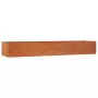 Fioriera da Giardino Grigia 320x80x45 cm Acciaio Corten