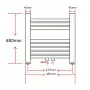 Portasciugamano Radiatore Riscaldamento Centrale Dritto 480x480 mm