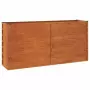 Fioriera da Giardino Grigia 160x40x77 cm Acciaio Corten