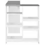 Tavolo da Bar con Scaffale Mobile Bianco 138x39x110 cm