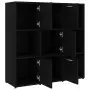 Libreria Nera 90x30x90 cm in Truciolato