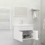 Set Mobili da Bagno 2 pz Bianco in Truciolato