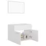 Set Mobili da Bagno 2 pz Bianco in Truciolato