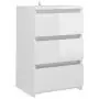 Comodini 2 pz Bianco Lucido 40x35x62,5 cm in Truciolato