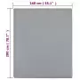 Lenzuola con Angoli Jersey 2pz Grigio 140x200 cm Cotone