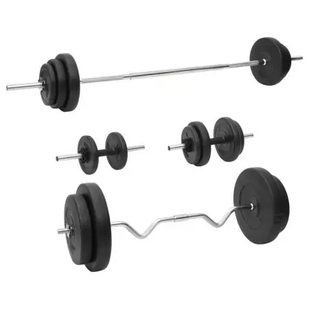 Set Bilanciere e Manubri con Dischi 90 kg