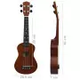 Set Ukulele Soprano con Borsa per Bambini Legno Scuro 23"